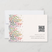 Herbstgarten mit Libellen QR-Code-RSVP-Karten RSVP Karte (Vorderseite)