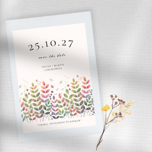 Herbstgarten mit Libellen Save the Date Einladung