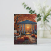 Herbstgarten Postkarte (Stehend Vorderseite)