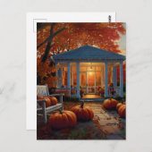 Herbstgarten Postkarte (Vorne/Hinten)