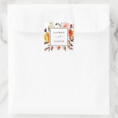 Herbstgarten Quadratischer Aufkleber (Tasche)