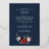 Herbstgarten | Rose Gold Foil bei einer Hochzeit Folieneinladung (Rückseite)