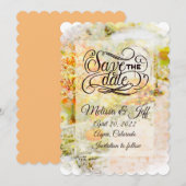 Herbstgarten Save the Date Einladung (Vorne/Hinten)