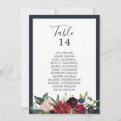 Herbstgarten | Seekarte für Navy-Tischnummer (Rückseite)