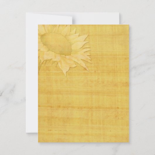 Herbstgarten Sonnenblumen Hochzeit Danke (Rückseite)