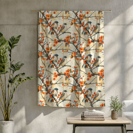 Herbstgärten und Blüten Orangenbraunes Kupfer Fleecedecke