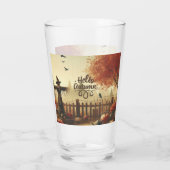 Herbstgarten und Schaukel Glas (Rückseite)