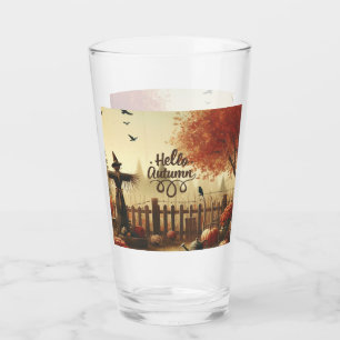 Herbstgarten und Schaukel Glas