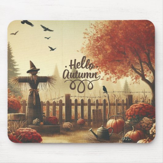 Herbstgarten und Schaukel Mousepad (Vorne)