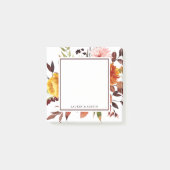 Herbstgarten Wasserfarbe Hochzeit Personalisiert Post-it Klebezettel (Vorderseite)