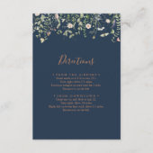 Herbstgarten-Wildblume Hochzeitsrichtungen Begleitkarte (Vorderseite)