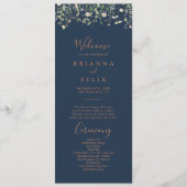 Herbstgarten Wildblume Minimalistisch Hochzeitspro Programm (Vorderseite)