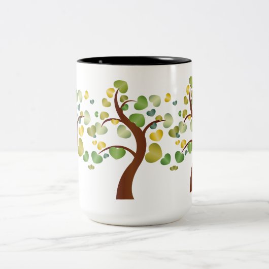 Herbstgarten Zweifarbige Tasse (Mittel)