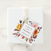 Herbstgartenhochzeit Danke Ihnen für Tags Geschenkanhänger (Beispiel)