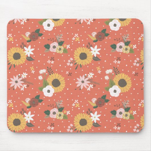 Herbstgartenmuster Mousepad (Vorne)