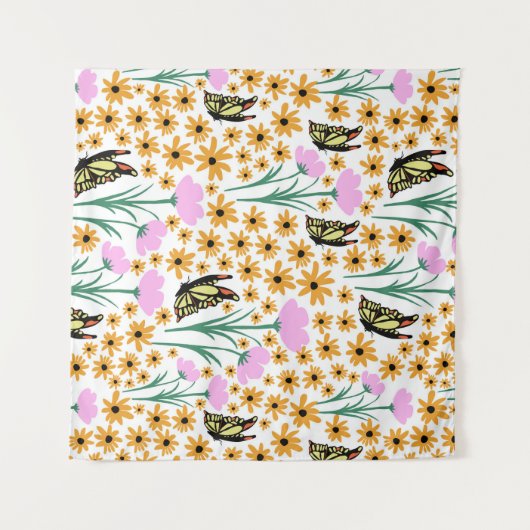 Herbstgartenmuster Wandteppich (Vorderseite (Horizontal))