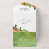 Herbstgebirge auf einer Hochzeit All In One Einladung (Außenbereich)