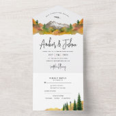 Herbstgebirge auf einer Hochzeit All In One Einladung (Innen Boden)