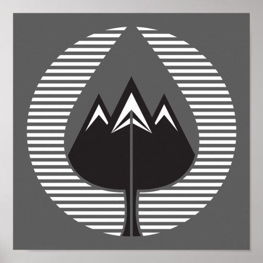 Herbstgebirge Poster (Vorne)