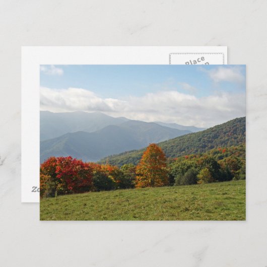 Herbstgebirge Postkarte (Vorne/Hinten)