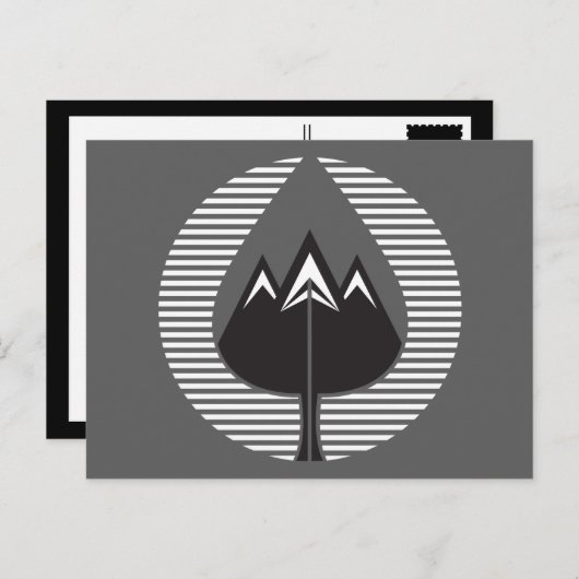 Herbstgebirge Postkarte (Vorne/Hinten)