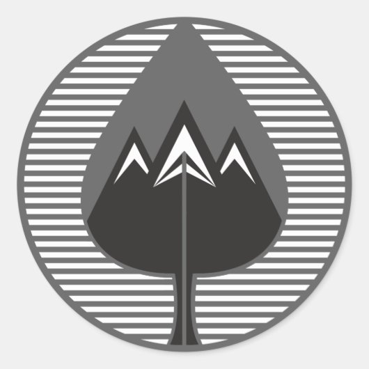 Herbstgebirge Runder Aufkleber (Vorderseite)