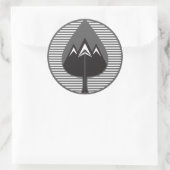 Herbstgebirge Runder Aufkleber (Tasche)