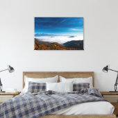 Herbstgebirge und Nebel im Tal Leinwanddruck (Insitu (Schlafzimmer))