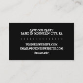 Herbstgebirge Visitenkarte (Rückseite)