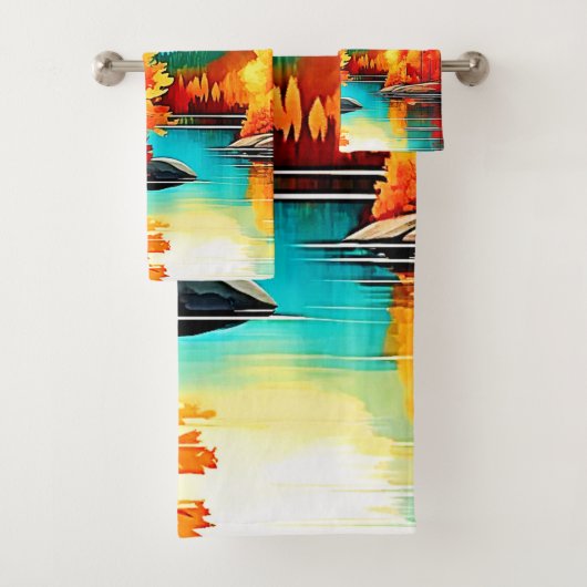 Herbstgebirgslandschaft Badhandtuch Set (Insitu)