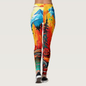 Herbstgebirgslandschaft Leggings (Rückseite)