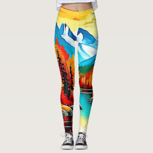 Herbstgebirgslandschaft Leggings
