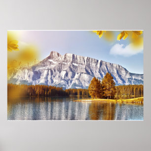 Herbstgebirgslandschaft Poster