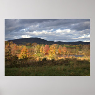 Herbstgebirgslandschaft Poster