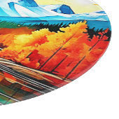 Herbstgebirgslandschaft Schneidebrett (Ecke)