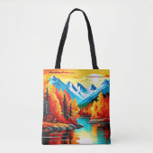 Herbstgebirgslandschaft Tasche (Vorderseite)