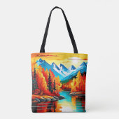 Herbstgebirgslandschaft Tasche (Rückseite)