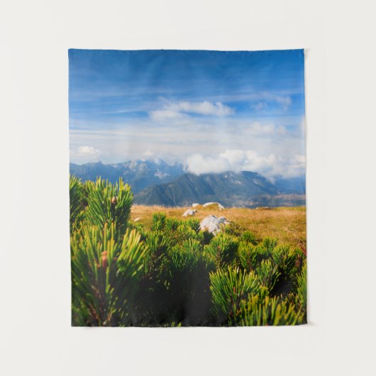 Herbstgebirgslandschaft Wandteppich (Vorderseite)