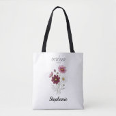 Herbstgeburtsblume Cosmos Geburtstag Tasche (Vorderseite)