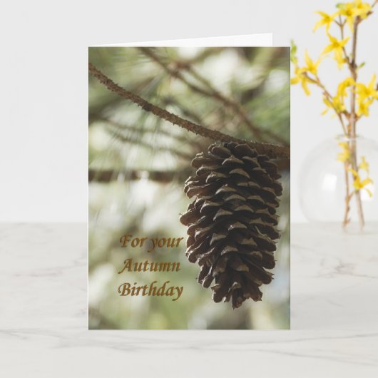 HerbstGeburtstagskarte Karte (Gelbe Blume)