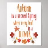 Herbstgedicht // Niedliches Herbstdekor-Poster Poster (Vorne)