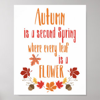 Herbstgedicht // Niedliches Herbstdekor-Poster Poster