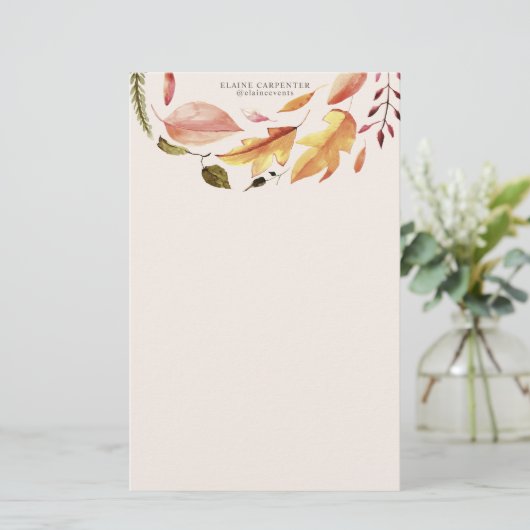 Herbstgefühl Briefpapier (Stehend Vorderseite)