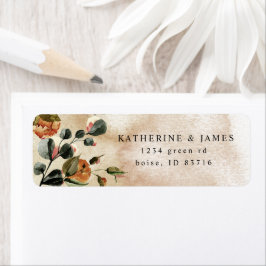 Herbstgefühl: elegante Rücksendeadresse mit Blumen