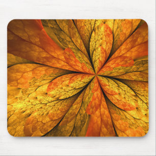 Herbstgefühl, moderne abstrakte fraktale Blume Mousepad