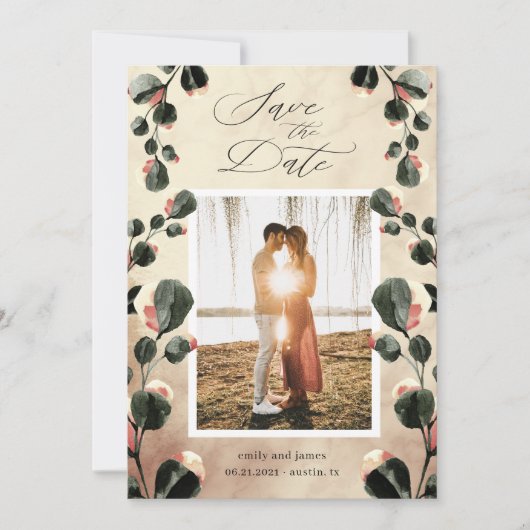 Herbstgefühl Oktobertöne Foto Save the Date Karte (Vorderseite)