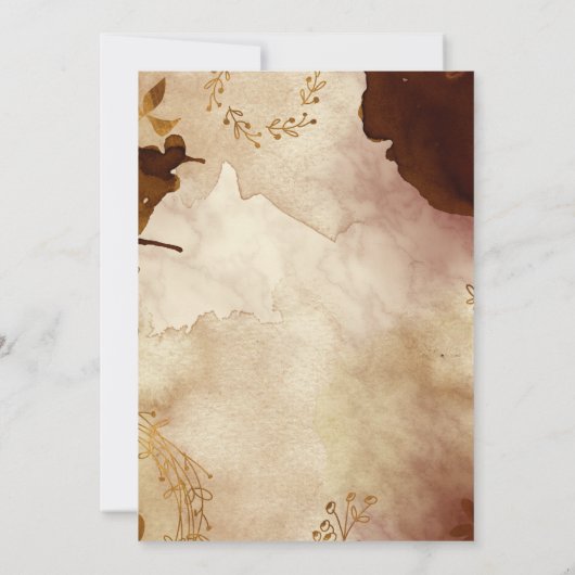 Herbstgefühl Save the Date elegant Einladung (Rückseite)