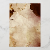 Herbstgefühl Save the Date elegant Folieneinladung (Rückseite)