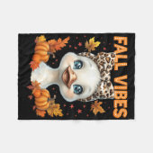 Herbstgefühle Gans Leopard Bogen Kokette Herbst Kü Fleecedecke (Vorderseite (Horizontal))