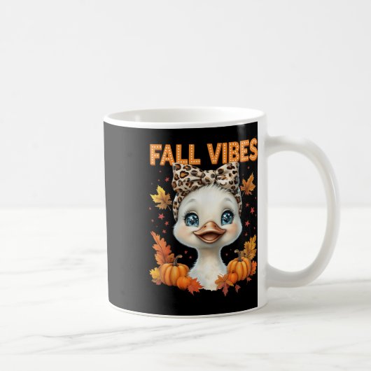 Herbstgefühle Gans Leopard Bogen Kokette Herbst Kü Kaffeetasse (Rechts)